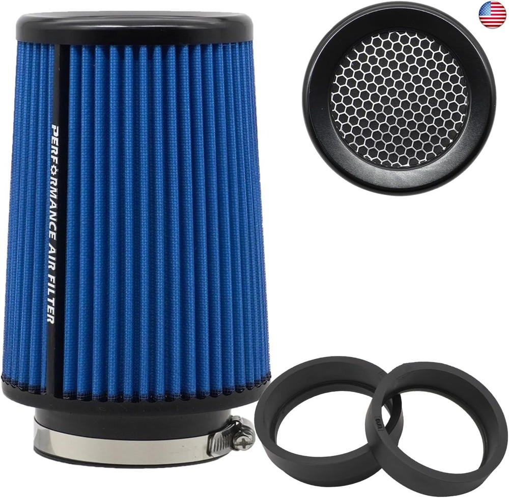 3 3.5 4 inch Cold Air Intake Filter 76mm 89mm 101mm Performance Cone Air