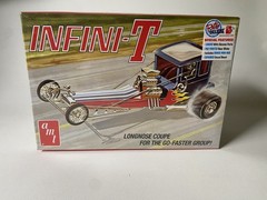 AMT Infini-T Long Nose Drag Strip Car Retro Deluxe Plastic Model Kit Sealed Box