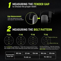 1 Inch Wheel Spacers Hubcentric 5×4.75 Compatible For Camaro 1.0″ (2pc) Black