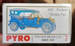 Vintage 1967 Pyro Brass Car 1912 Packard Touring Car Model Kit in box, complete