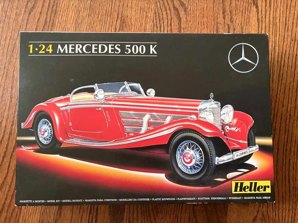 NEW IN BOX! Heller 1/24 Mercedes 500K Special Roadster Model Kit