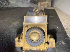 BUILT 1/35 TAMIYA German TYPE 82 KUBELWAGEN W/MG34 2 SS Figs Weathered NICE!!