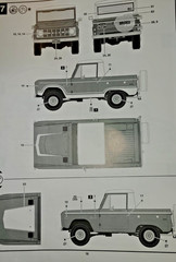 BRONCO HALF CAB BODY,INTERIOR,GLASS,DECALS,REMOVABLE PICK UP ROOF SWING OUTSPARE