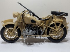✨VINTAGE✨ BMW R75 Army Motorcycle with Sidecar 1:16 Scale Model RARE