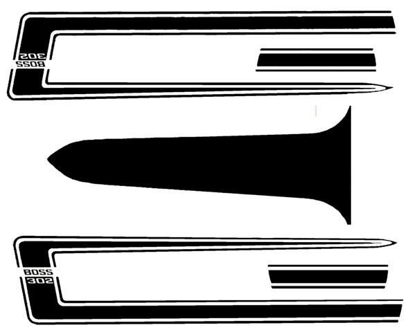 Ford Mustang BOSS 302 Special Stripes 1/24th – 1/25th Scale Decals