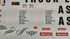 GMC Astro 95 1/25 Decal Sheet Michigan License Plate 1976 Semi 8 x 6 Inches