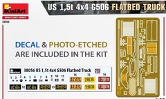 MINIART 38056 1/35 SCALE US 1,5t 4×4 G506 Flatbed Truck Model Kit