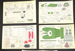 Micromodels Paper Model Cars, Set M. C1 – B.R.M., G.P. Bugatti, C.B. Mercedes