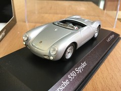 1/43 MINICHAMPS PORSCHE 550 , spider, silver, 1973, mint ++!
