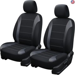 Champlus Car Seat Covers, Carbon Fibre and Durable Breathable Mesh 2 Front