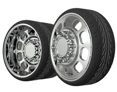 1:25-1:24 Scale Resin 24″ Milled Slot Dually Tires With Brakes