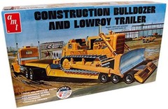 AMT 1/25 Construction Bulldozer Lowboy Trailer Set Plastic Model kit AMT1218