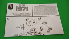 AMT #1284M Coca Cola 1971 Volkswagen Superbug Gasser 1:25 Instructions *