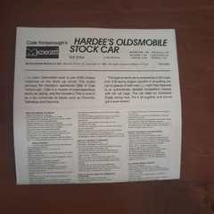 Monogram Hardee’s Oldsmobile Stock Car 1:24 Unassembled Kit Vintage