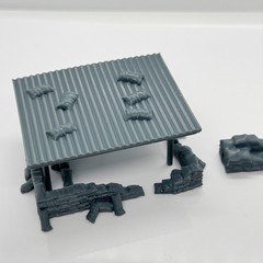 LYTS72082 1/72 Miniature Figure Wargame Vietnam War Era Machine Gun Bunker