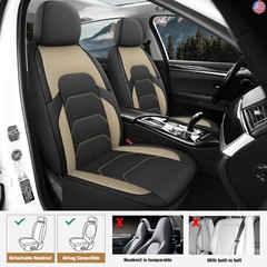 CAROMOP 3D Air Mesh Car Seat Covers 2 Front Seats,Breathable and Durable Seat