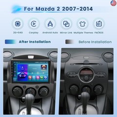 2+64G Radio for Mazda 2 2007-2014 CarPlay Car Stereo Android 15 Touchscreen 9″