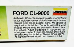 Snap Fit Over The Road Ford CL-9000 Sleeper Lindberg HO Scale Model Kit # 1047