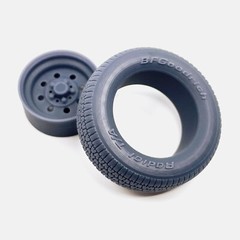 1/24 Resin 15 inch Weld Draglite Wheels, BFGoodrich Radial T/A Tires, and Brakes