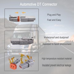 GUIRUIMOON DT Connector Kit: 2, 3, 4, 6, 8, 12 Pin Waterproof Wire Connectors