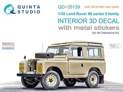 1/35 Quinta 3D Interior Decal #35139R Landrover 88 Ser.2 W/Resin For AK