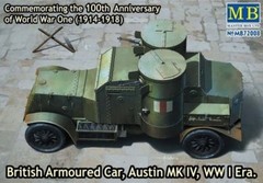 WWI British Armoured Car, Austin, MK IV (1914-1918) 1/72 MasterBox 72008