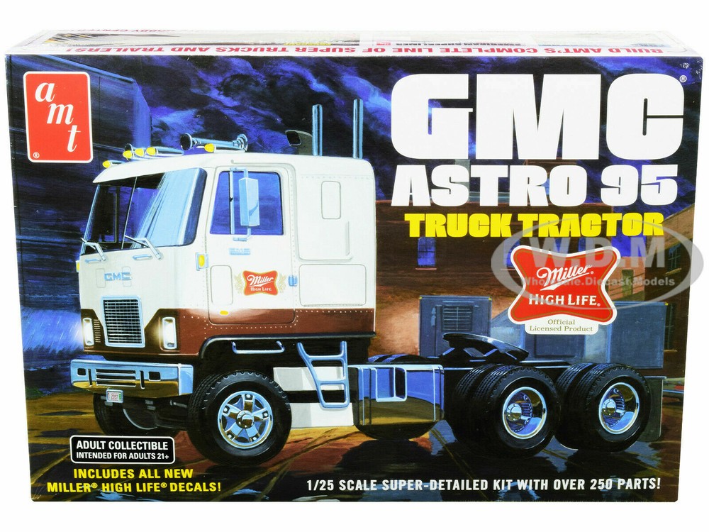 SKILL 3 MODEL KIT GMC ASTRO 95 TRUCK TRACTOR “MILLER” 1/25 MODEL BY AMT AMT1230