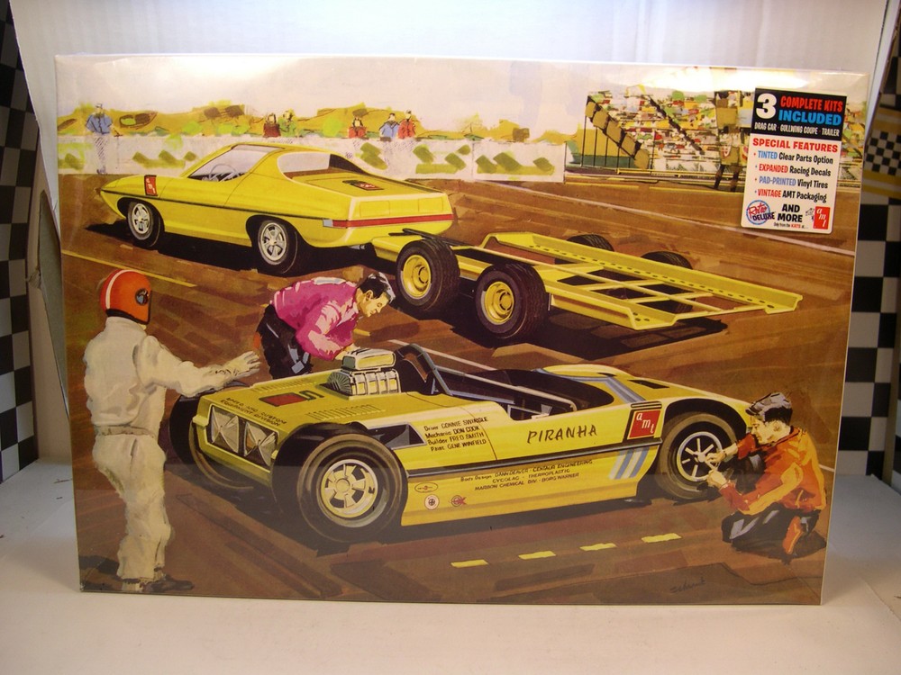 PIRANHA STREET N STRIP DRAG TEAM KIT AMT 1:25 SCALE PLASTIC MODEL CAR KIT