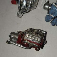 1960s 1/25 Model Car Engines Lot of 5 – Vintage Model Kit Parts – Lot F