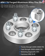 ECCPP 4PCS 5×110 1″ Hubcentric Wheel Spacers 5 Lug 12×1.25 Studs 65.1mm CB fits