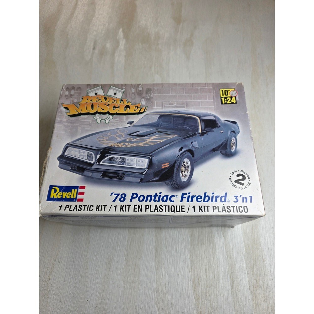 Revell Muscle 78 Pontiac Firebird 3n1 Model Kit 1:24 Scale 4927 With Paint Tools