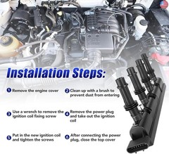 Ignition Coil Pack and Spark Plugs Fits for 1.4 Turbo Chevy Cruze Sonic Trax