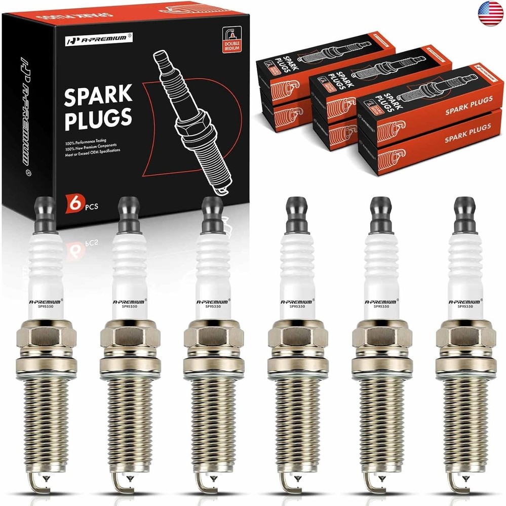 A-Premium Double Iridium Spark Plugs Compatible with Honda Pilot 2016-2020,