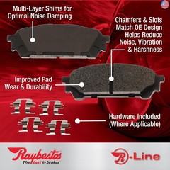 Raybestos R-Line Automotive Replacement Front Brake Pad Set for Select Acura,