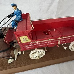 VTG AMT Budweiser Clydesdales 8 Horse & Red Wagon Hitch Kit Built Plastic 35.5”