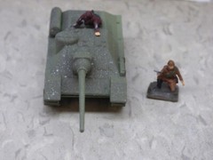 MIR / Roco Minitank Compatible WWII Russian SU-100 & Airfix Soldiers Lot#7390B©