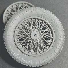 1/12 AIRFIX 4.5 LITRE BENTLEY – WHEELS & DUNLOP TYRES – SET OF 4 OR 5 – RESIN