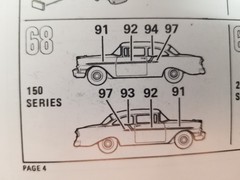 56 Chevrolet 150 & 210 FRONT FENDER TRIM for Atlantis Revell 1:25 Model Kit 1956