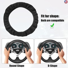 X AUTOHAUX Steering Wheel Cover Universal Elastic Stretch Antislip Breathable