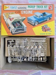ULTRA RARE! *ORIGINAL VINTAGE AMT 1960 CHEVY APACHE PICKUP TRUCK KIT **COMPLETE!