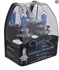 HELLA H71071362 Optilux XB Series H7 Xenon White Halogen Bulbs, 12V, 55W, 2 Pack