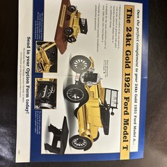 Limited edition 24KT Gold 1925 Ford Model T Touring Car Spectacular 1:24 Scale