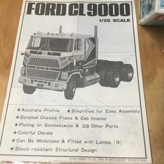 Ford Cabover! Rare IMAI 1/28 scale Ford CL9000 Cab Over motorized model kit