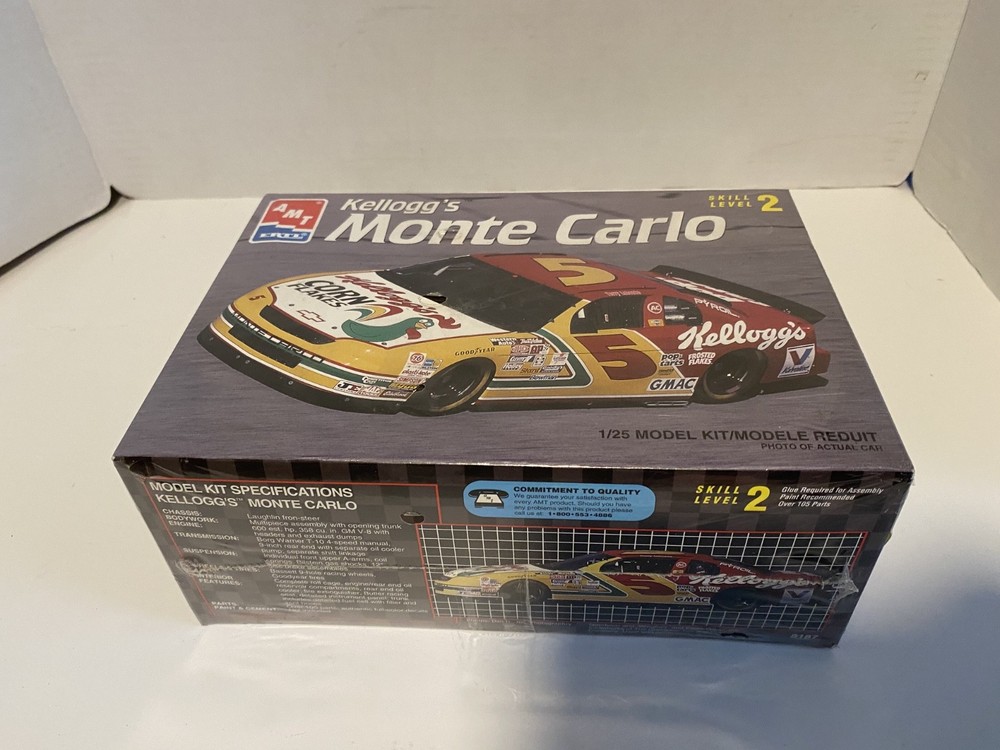 Vintage AMT #8187 Kellogg’s Monte Carlo #5 1/25 Scale Plastic Model Kit
