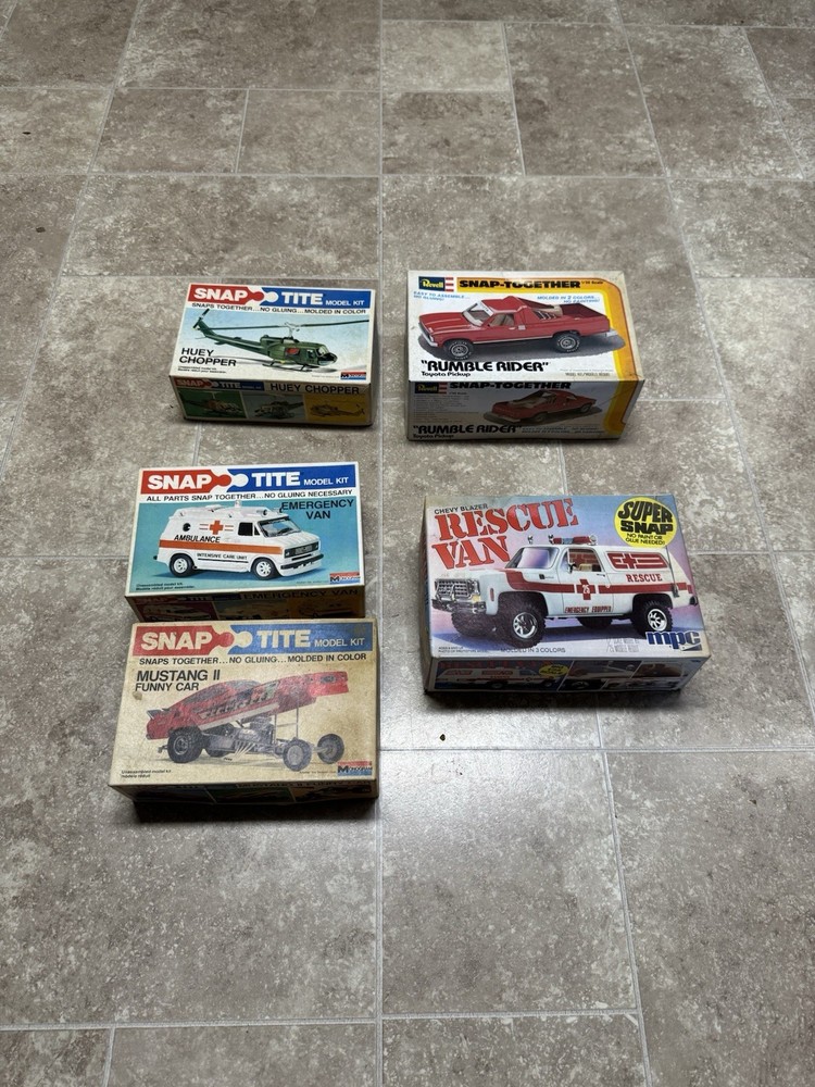 Vintage Model Lot Junkyard Lot With Boxes Lot Clean Mustang Funny Car Chevy