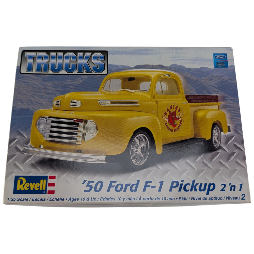 Revell 85-7203 1950 Ford F-1 Pickup 2n1 1:25 Model Kit Open Box
