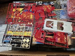 Monogram Car 2 Model Kits 67 Corvette 427 Coupe 1/14 Scale & 53 Corvette 1/24