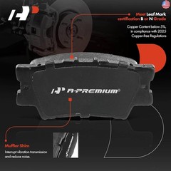A-Premium 11.06 inch(281 mm) Rear Drilled and Slotted Disc Brake Rotors +