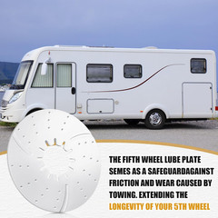2 Pack 5Th Wheel Hitch Lube Plate 10 Inch RV Camper Trailer Fifth Wheel Plate Di