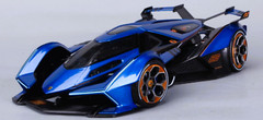 Lamborghini 1:18Race Car12Custom Built Concept Metal Body Model Carousel BLUE 24